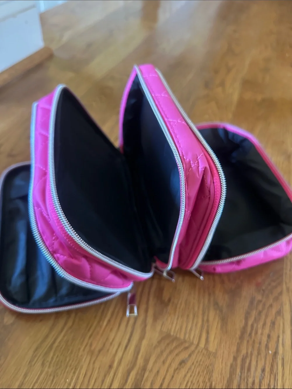 Hot Pink Quilted Travel Organizer Bag